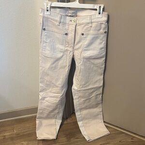 CHANEL Cream Denim Pants